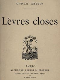Lèvres closes book cover
