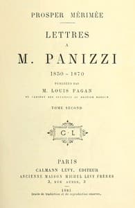 Lettres à M. Panizzi, tome II