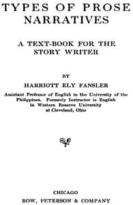 Types of Prose Narratives: A Text-Book for the Story Writer book cover