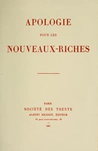Apologie pour les nouveaux-riches