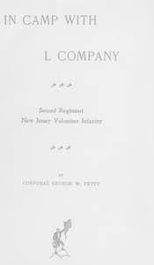 In Camp with L Company, Second Regiment New Jersey Volunteer Infantry book cover