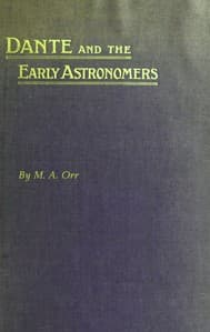 Dante and the early astronomers book cover