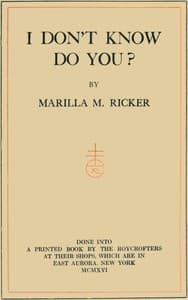 I don't know, do you? book cover