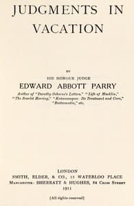 Judgments in Vacation book cover
