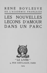 Les nouvelles leçons d'amour dans un parc