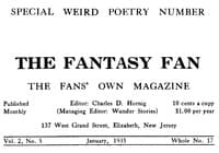The Fantasy Fan, Volume 2, Number 5, January 1935
The Fan's Own Magazine book cover