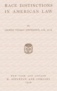 Race Distinctions in American Law