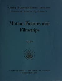Motion pictures and filmstrips, January-June 1972