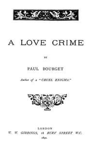 A Love Crime book cover