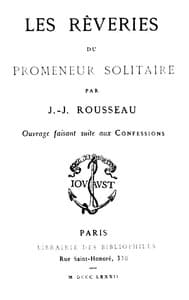 Les Rêveries du Promeneur Solitaire
Ouvrage faisant suite aux Confessions book cover