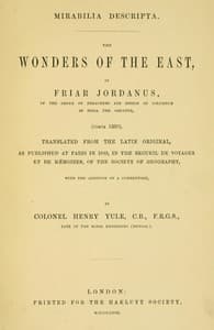 Mirabilia descripta: The wonders of the East book cover