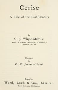 Cerise: A Tale of the Last Century