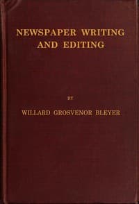 Newspaper Writing and Editing