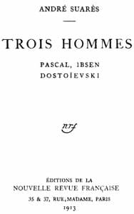 Trois hommes: Pascal, Ibsen, Dostoïevski book cover