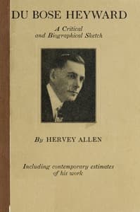 Du Bose Heyward: A Critical and Biographical Sketch book cover