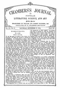 Chambers's Journal of Popular Literature, Science, and Art, Fifth Series, No. 39, Vol. I, September 27, 1884 book cover
