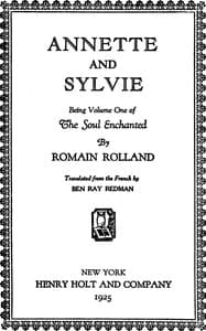 Annette and Sylvie: Being Volume One of The Soul Enchanted