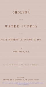 Cholera and the Water Supply in the South Districts of London in 1854