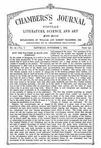 Chambers's Journal of Popular Literature, Science, and Art, Fifth Series, No. 44, Vol. I, November 1, 1884