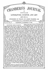 Chambers's Journal of Popular Literature, Science, and Art, Fifth Series, No. 46, Vol. I, November 15, 1884 book cover