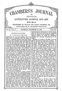 Chambers's Journal of Popular Literature, Science, and Art, Fifth Series, No. 51, Vol. I, December 20, 1884 book cover