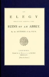 An elegy written among the ruins of an abbey book cover