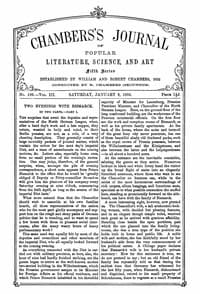 Chambers's Journal of Popular Literature, Science, and Art, Fifth Series, No. 106, Vol. III, January 9, 1886 book cover