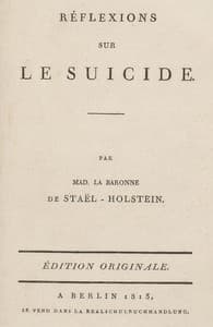 Réflexions sur le suicide