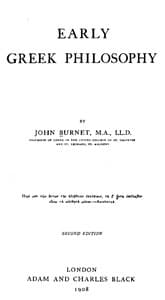 Early Greek philosophy