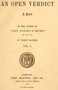An open verdict book cover