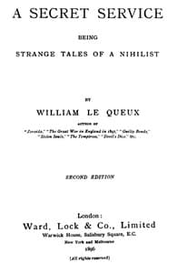 A Secret Service: Being Strange Tales of a Nihilist book cover