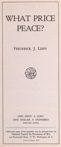 What Price Peace? book cover