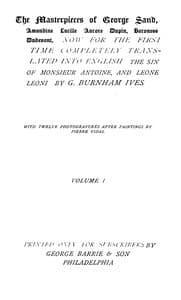 The Sin of Monsieur Antoine, Volume 1 (of 2)