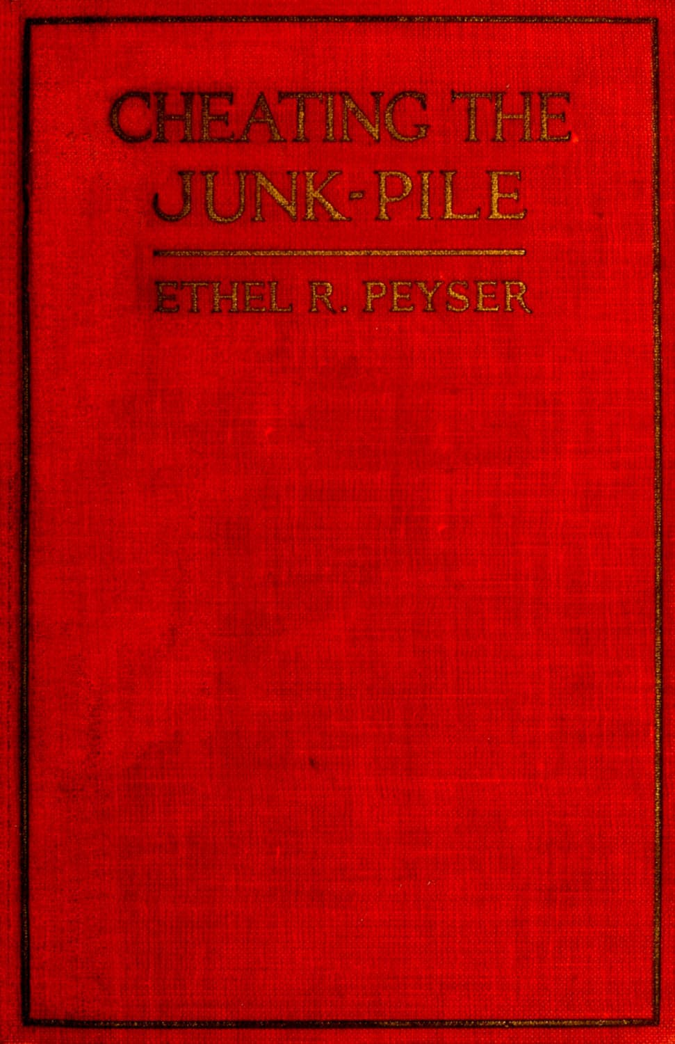 Cheating the Junk-Pile: The Purchase and Maintenance of Household Equipments book cover