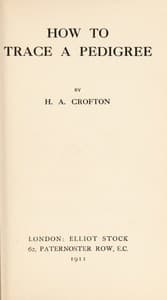 How to Trace a Pedigree book cover