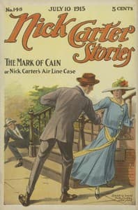 Nick Carter Stories No. 148, July 10, 1915; The Mark of Cain; or, Nick Carter's Air-line Case book cover