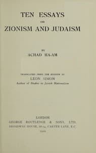 Ten Essays on Zionism and Judaism