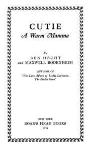 Cutie: A Warm Mamma book cover
