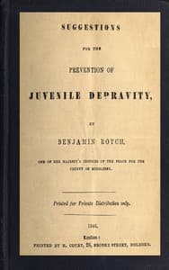Suggestions for the Prevention of Juvenile Depravity
