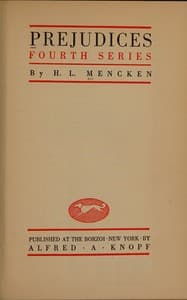 Prejudices, fourth series book cover