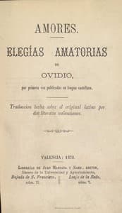 Amores: elegías amatorias