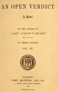 An open verdict book cover