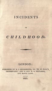 Incidents of childhood book cover
