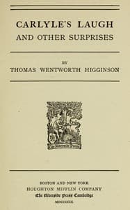 Carlyle's laugh, and other surprises book cover