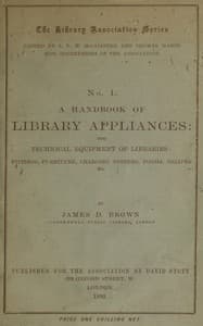 A handbook of library appliances
The technical equipment of libraries: fittings, furniture, charging systems, forms, recipes, etc.