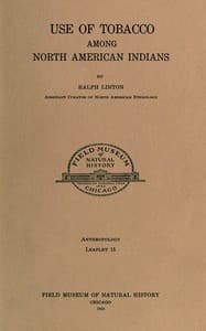 Use of tobacco among North American Indians