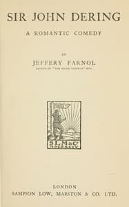 Sir John Dering: A romantic comedy book cover