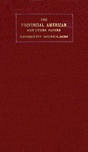 The provincial American and other papers book cover