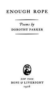 Enough rope: poems