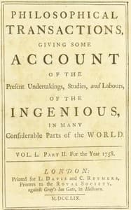 Philosophical transactions, Vol. L. Part II. For the year 1758.
Giving some account of the present undertakings, studies, and labours, of the ingenious, in many considerable parts of the world. book cover